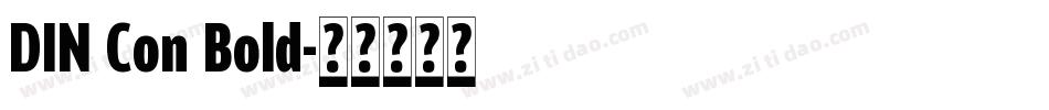 DIN Con Bold字体转换